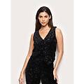 gilet da sera in paillettes brilliant party / nero / s nero