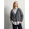 - cardigan in pura lana grigio regular fit con bottoni donna grigio melange taglia xs