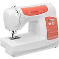 macchina da cucire c5205 elettronica 80 punti display led infila ago bianca arancio
