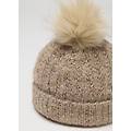 - cappello in maglia beige donna beige/grigio taglia one size