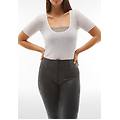 pantaloni wr. up superskinny vita alta similpelle reptile nero donna extra small