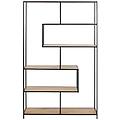 libreria industriale metallo nero e legno l114 cm tresca