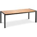tavolo paros teak 160x90x76 cm (lxlxh) antracite/marrone rettangolare