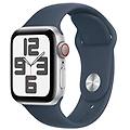 watch se gps + cellular cassa 40mm in alluminio argento con cinturino sport blu tempesta s/m