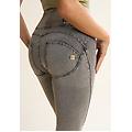 jeggings push up wr. up superskinny vita alta con zip light grey-seams black donna xxs