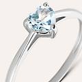 anello solitario am&eacute;lie oro bianco topazio collezione am&eacute;lie misura 54 oro bianco