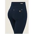 pantaloni flare vita alta bande incrociate dark sapphire donna xx large