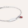 bracciale con targhetta silver baby argento rodiato collezione silver baby bianco