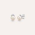 orecchini lobo gold pearls oro bianco perla d'acqua dolce diamante collezione gold pearls oro