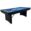 tavolo da biliardo pieghevole 6ft nero. accessori inclusi