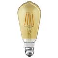 lampadina smart smt208605bt led filamento e27 goccia metallo oro luce calda 6w= 600lm (equiv 55 w)
