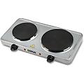 g10122 caldos fornello elettrico doppio acciaio inossidabile 1500w + 1000w