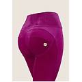 pantaloni wr. up superskinny vita alta effetto velluto magenta purple donna small