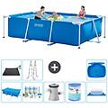 - piscina fuori terra rettangolo 300x200x75 cm blu include accessori coordinati a224