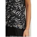 blusa animalier in viscosa con scollo a v black zebra animalier donna extra small