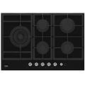 Beko Piano Cottura Hill 75235 S A Gas 5 Fuochi Gas Colore Nero
