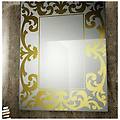 - specchio con decori silver 100x75 cm art 1010-d serie la progetto