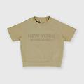 t-shirt in jersey pesante da bambino marrone taglia 12m