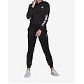 tuta essentials logo french terry nero bianco donna xs