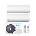 climatizzatore condizionatore dual split inverter xtreme r-32 9000+9000 btu 9+9 con m2od-18hfn8-q