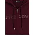 felpa da donna con zip cappuccio e banda logata fig donna medium