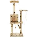- albero per gatti e tiragraffi sisal 120 cm zampe stampate beige