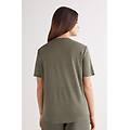 maglia manica corta in lino the pure linen donna verde taglia l