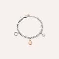 bracciale sunrise acciaio bicolore bianco / rosa cristallo collezione sunrise bicolore bianco /