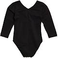 body maniche lunghe con scollo a v black junior 6 anni