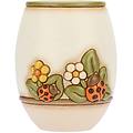 vaso country con fiori e coccinella portafortuna medio