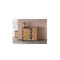 credenza in legno di quercia selvatica 150x45x147 oliato naturale pure oak #111