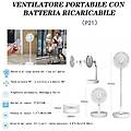 - trade shop ventilatore portatile p21 batteria ricaricabile salvaspazio pieghevole silenzioso