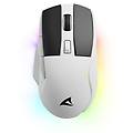 skiller sgm50w bianco mouse ottico da gioco senza fili rgb pulsante pbt