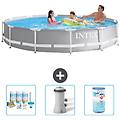 - piscina fuori terra in giro 366x76 cm grigio include accessori coordinati a1896