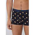boxer in cotone stampato bordi a contrasto con logo uomo blu tamaño s