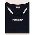 top sportivo con retro vogatore elasticizzato nero donna large