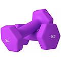 - set 2 manubri 2x2 kg esagonali e antiscivolo per casa e palestra in metallo e plastica 16x7. 5x7.