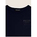t-shirt manica corta con strass a forma di taschino dark sapphire donna medium