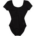 body maniche corte in cotone stretch black junior 6 anni