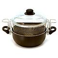 - friggitrice multiuso 2 manici in alluminio antiaderente diametro 24 cm linea firenze