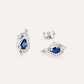 orecchini lobo charlotte oro bianco zaffiro diamante collezione charlotte oro bianco
