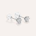 orecchini lobo punto luce claire oro bianco cubic zirconia collezione claire oro bianco