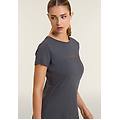 t-shirt donna con mini spacchi laterali e logo in strass turbulence donna extra small