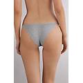 slip con fianchetto in cotone donna grigio taglia 4