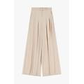 pantaloni ampi con vita alta e pinces