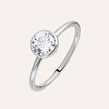 anello solitario silver elegance argento rodiato cubic zirconia collezione silver elegance misura 52