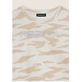 felpa cropped con logo perlato e fantasia camouflage allover camouflage lt. grey donna extra large