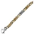 bracciale uomo in oro giallo e bianco gl100058