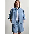 - camicia fluida in denim donna lavaggio chiaro taglia xs