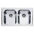 lavello 2 vasche (86x50cm) amt 620 armonia inox microdecoro 101 0021 605